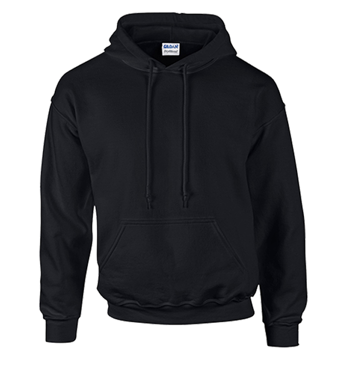 gildan black pullover hoodie