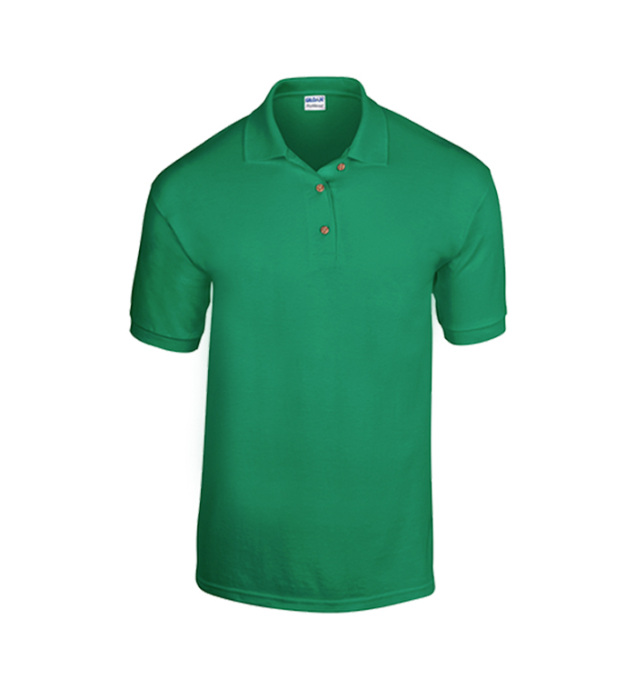 Wholesale Gildan Irregular Polo T Shirts Kelly Green Medium