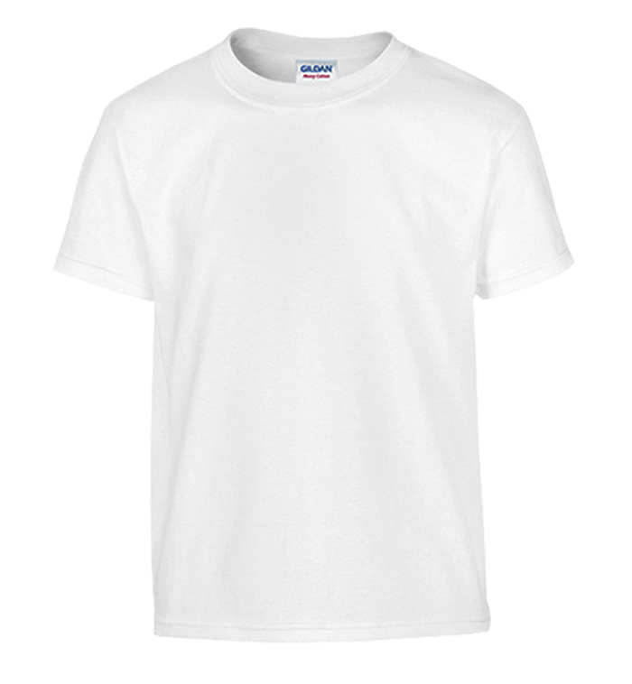 Wholesale Gildan Irregular Youth T-Shirt - White - Medium