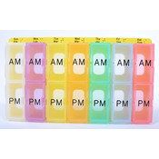 Color Coded Weekly Pill Organizer- AM/PM