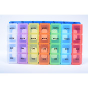 Color Coded Weekly Med Pill Organizer- Extra Large