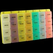 Color Coded Weekly Medication Planner- Extra Large
