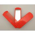 Red Travel Comb With Mirror