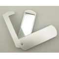 Silver Travel Comb With Mirror