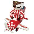 NCAA Mascot Airplane Ornament - Wisconsin Badgers