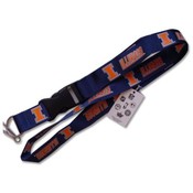 Illinois Illini Clip Lanyard Id Ticket Holder