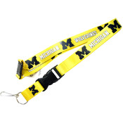 Michigan Wolverines Clip Lanyard Keychain