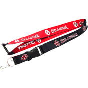 Oklahoma Sooners Reversible Lanyard Keychain