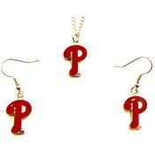 Aminco Philadelphia Phillies Necklace & Dangle Earring Wholesale Bulk