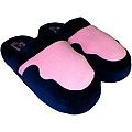 Navy and Pink Scuff Slipper