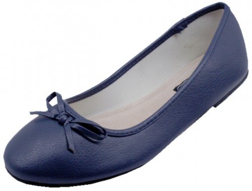 Wholesale Women's Navy Color Ballerina Shoe (18 Pairs)(18x.29)