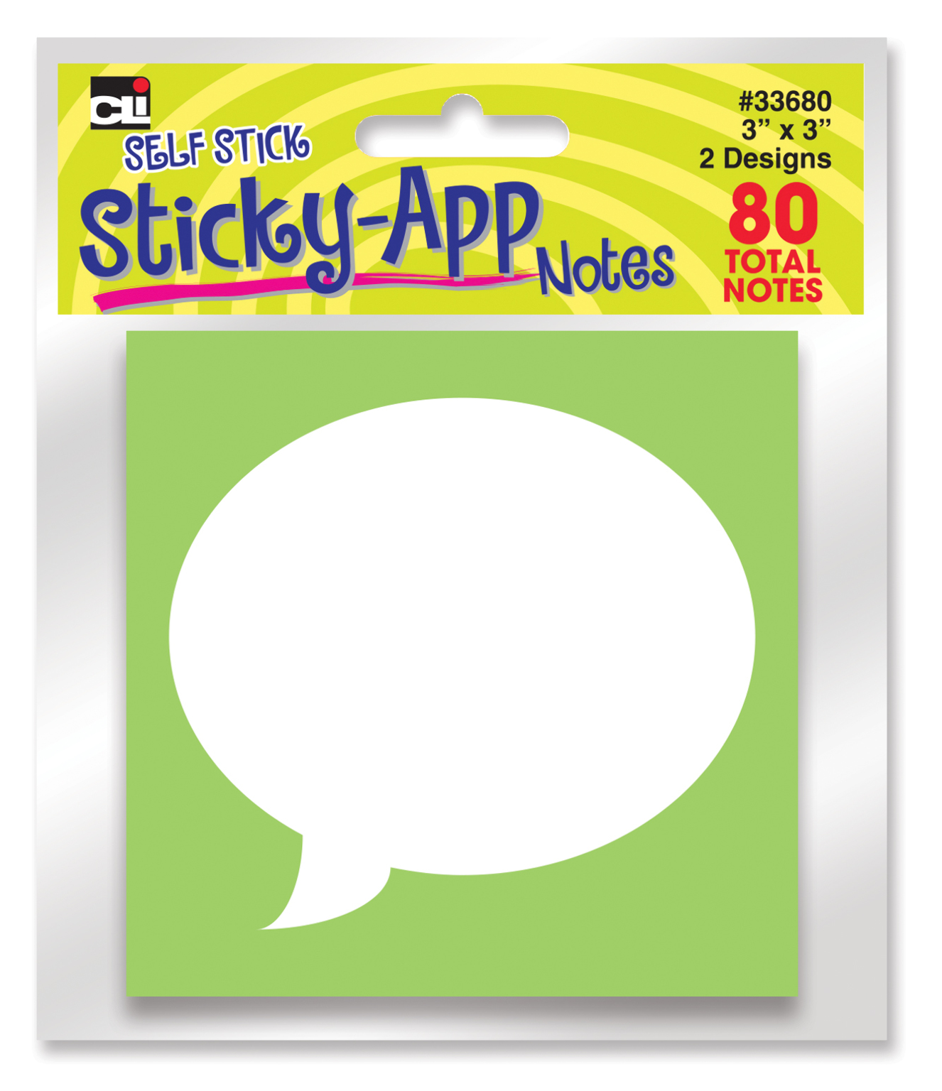 Sticky App Pads, Assorted Neons & Designs, 80 Sht / Bg(144xalt=