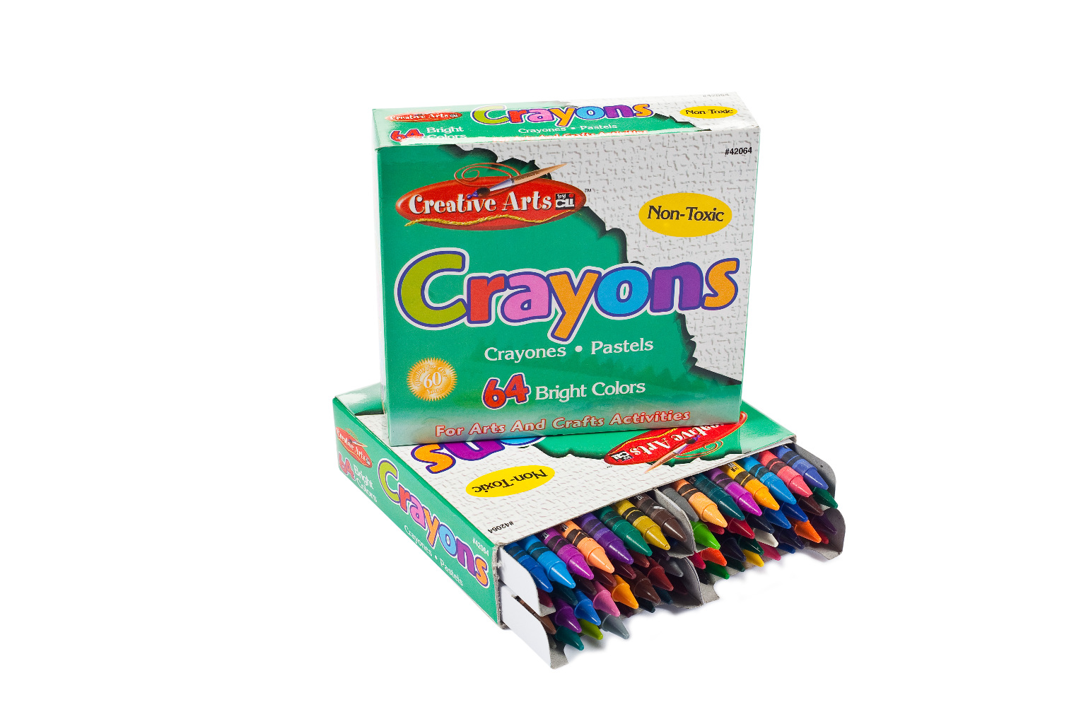 Wholesale Crayons, Assorted Colors, 64/Box (SKU 2317589) DollarDays