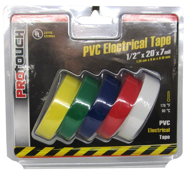 Wholesale Electrical Tape PVC, Assorted Colors, 5 pack DollarDays
