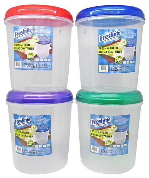 Wholesale Fresh & Fresh 3 Liter Round Containers(48x.34)