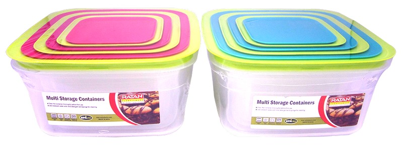 Wholesale 6-Piece Square Diamond Assorted Containers(12x.18)