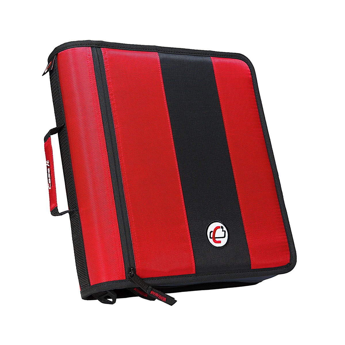 Caseit 2" 3Ring Binder Red, Interior Features, Zipper Closure