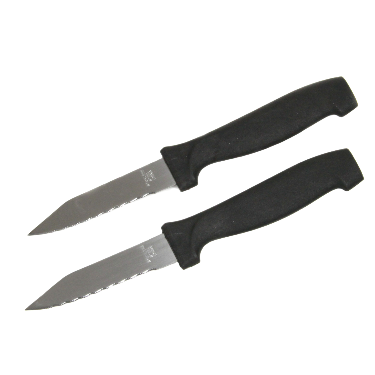 Wholesale 2-Piece Serrated Stainless Steel Paring Knife Set(144x.18)