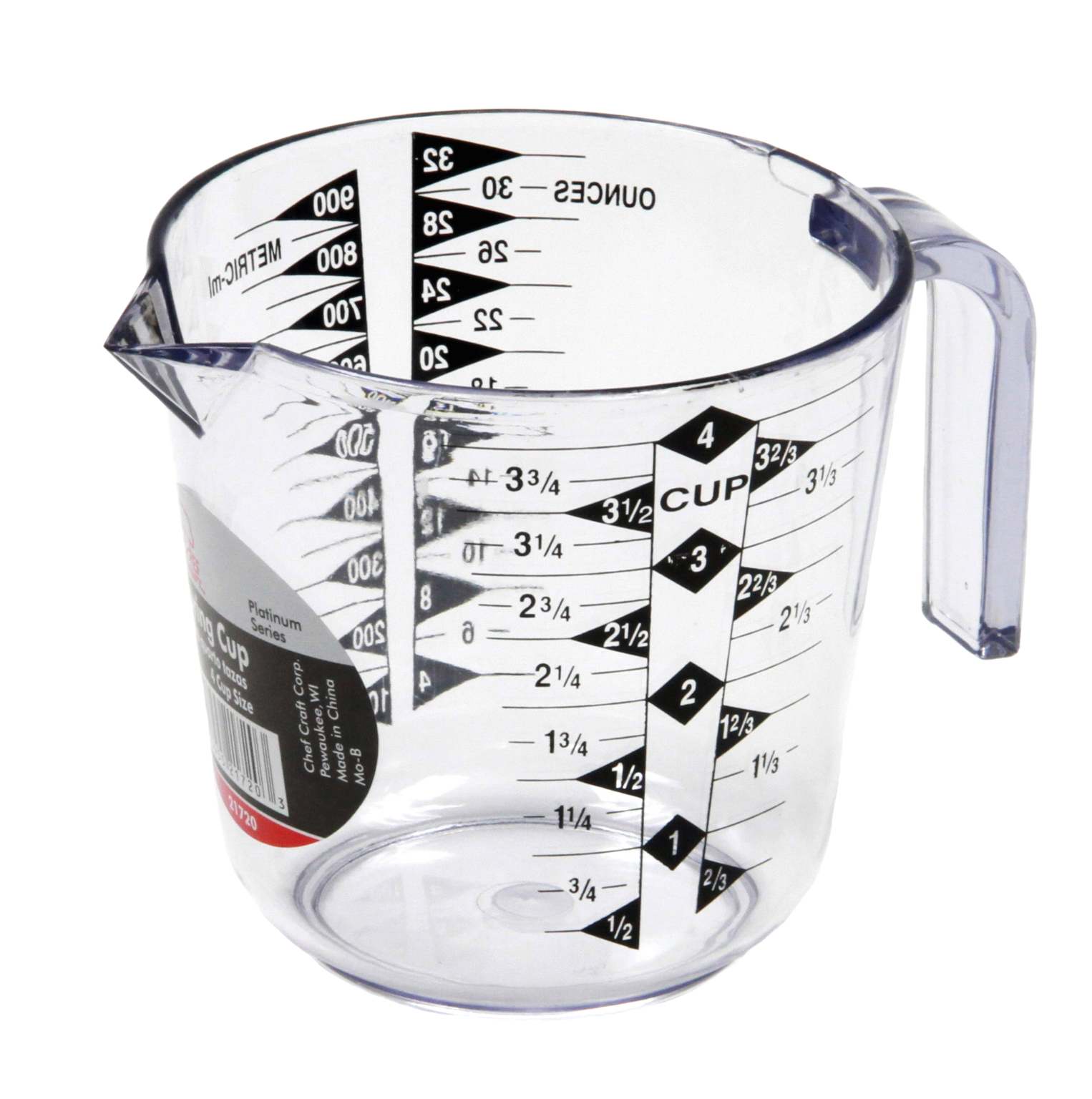 Wholesale 4 Cup Clear Measuring Cup(72x.32)