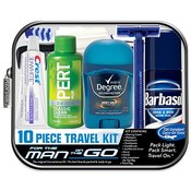 Men's Travel Bag 9 Piece Clear