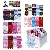 Scarf, Glove, Hat Sets Kids 72 Pc Bin 6 Asst Sytles And Colors