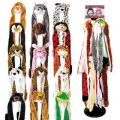 Animal Head Hats w/Scarf and Gloves- 6 Styles
