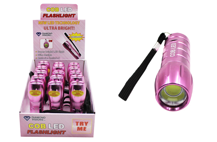 Wholesale Pink - Cob Led Flashlight(15x.96)