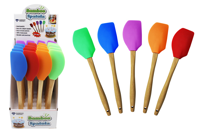 Wholesale Silicone Spatula With Bamboo Handle(20x.70)