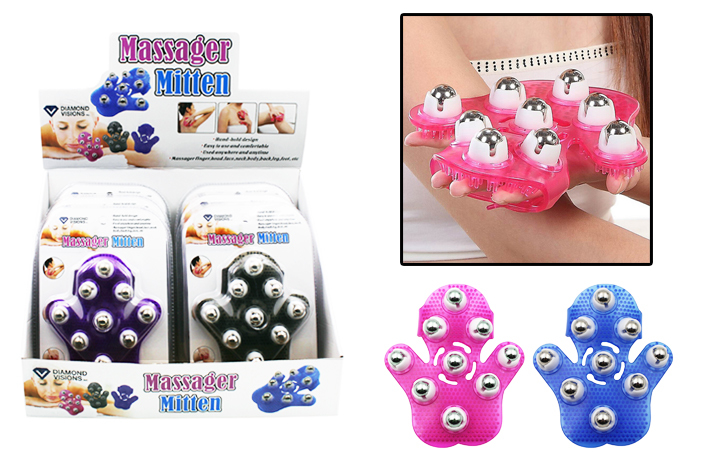 Wholesale Rolling Massager Glove In Display(24x.18)