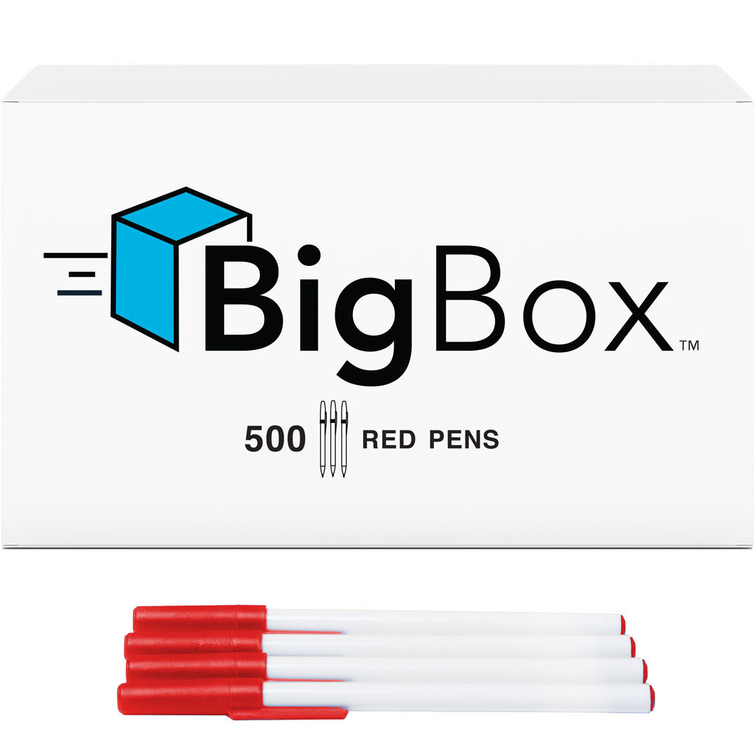 Wholesale Big Box(TM) of Red Pens - 500 / Case(500xalt=