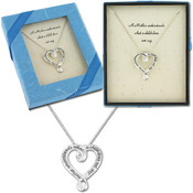 "A Mother Understands" heart pendant