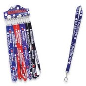 Baseball Embroidered Fabric Lanyard Keychain