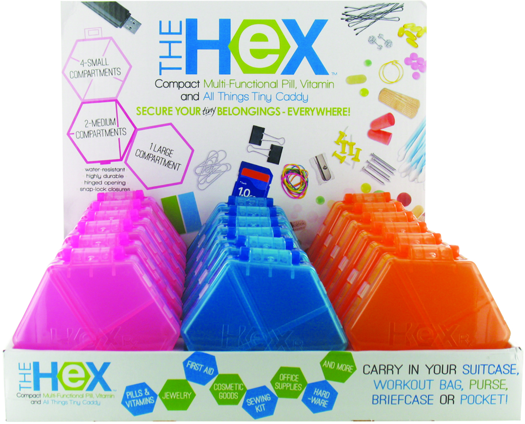 Wholesale Hexagon Pill Box(54x.83)