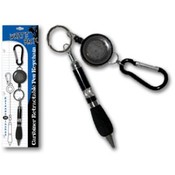 Write Back Carabiner Retractable Pen Keychain