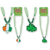 Saint Patricks Day Beaded Charm Necklace