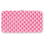 Geometric Fashionables Flat Wallet Cotton Candy