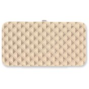 Geometric Fashionables Flat Wallet Sand Pebble