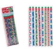 8 Pack - Colorful Holiday Pencils