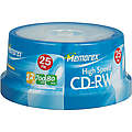 12x High-Speed Rewritable CD-RW Spindle - 25 Disc