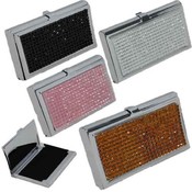 Metal Crystal Like Face Business Card Holder