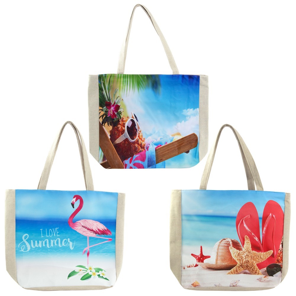 Wholesale Beach Tote Bags in 3 Assorted Prints (SKU 2327113) DollarDays