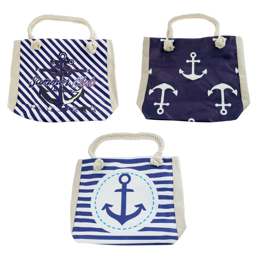 Wholesale Large Canvas Anchor Beach Tote Bag with Handle (SKU 2320780) DollarDays