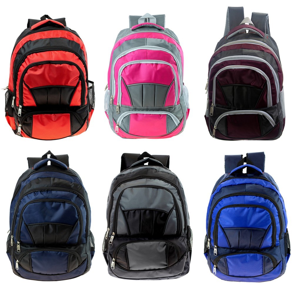 Wholesale 15" Premium Padded Backpack 6 Assorted Colors (SKU 2338032