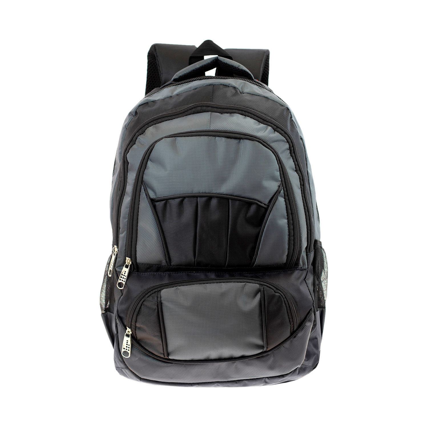 Wholesale 19" Classic Adult Padded Backpack Black/Grey