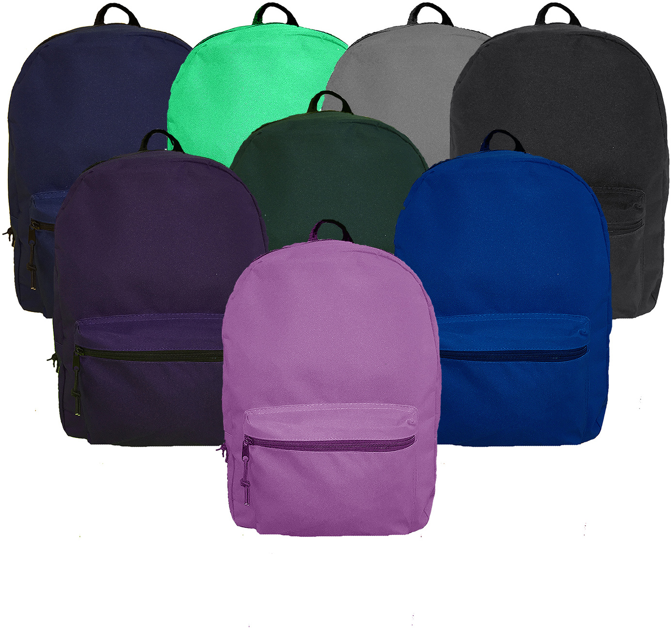 Wholesale 15" Basic Backpack Assorted Colors (SKU 2272431) DollarDays