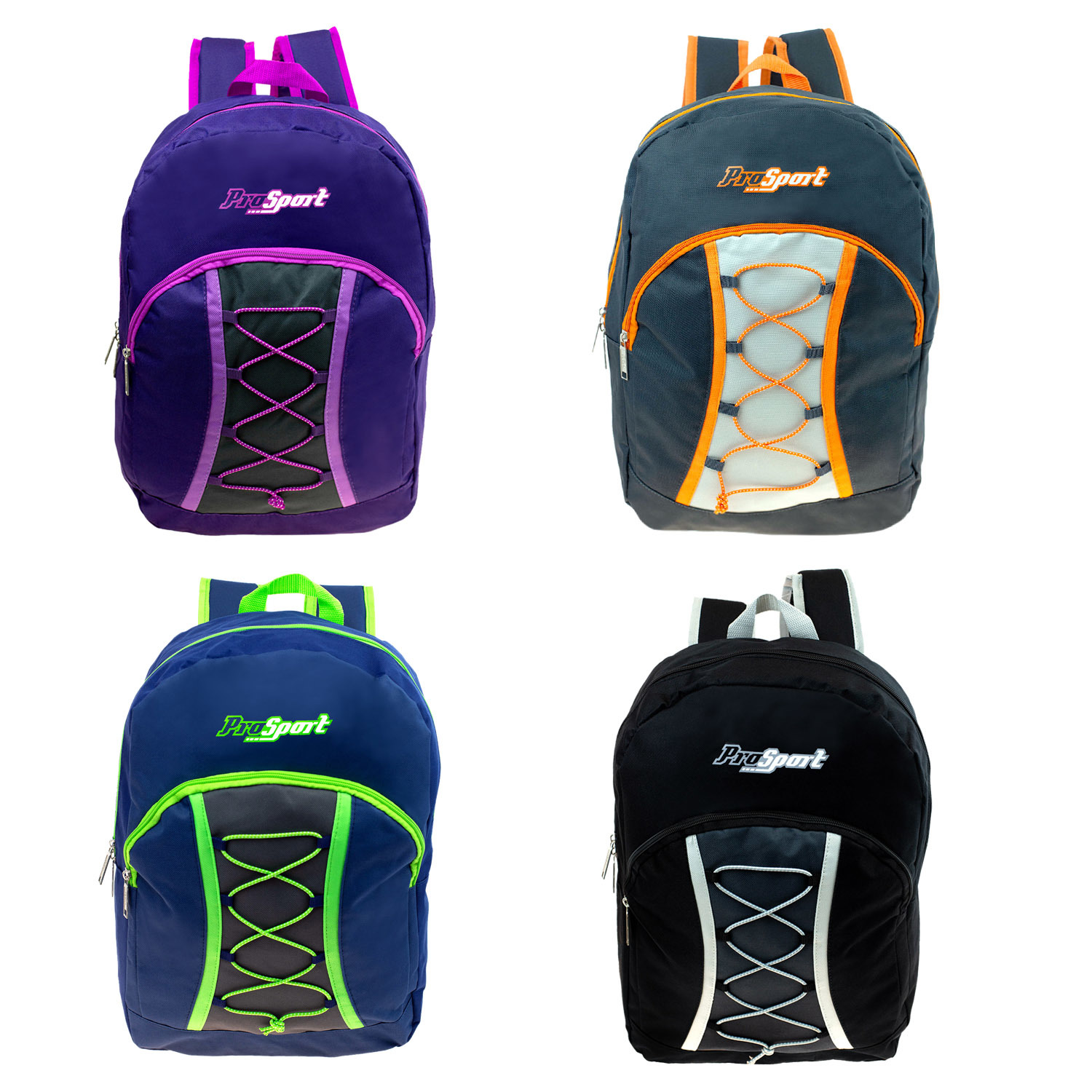 Wholesale 17" Bungee Cord Lace Up Backpack in 4 Colors DollarDays