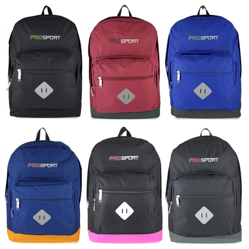 Wholesale Large 17" Backpack with Reflective Patch DollarDays