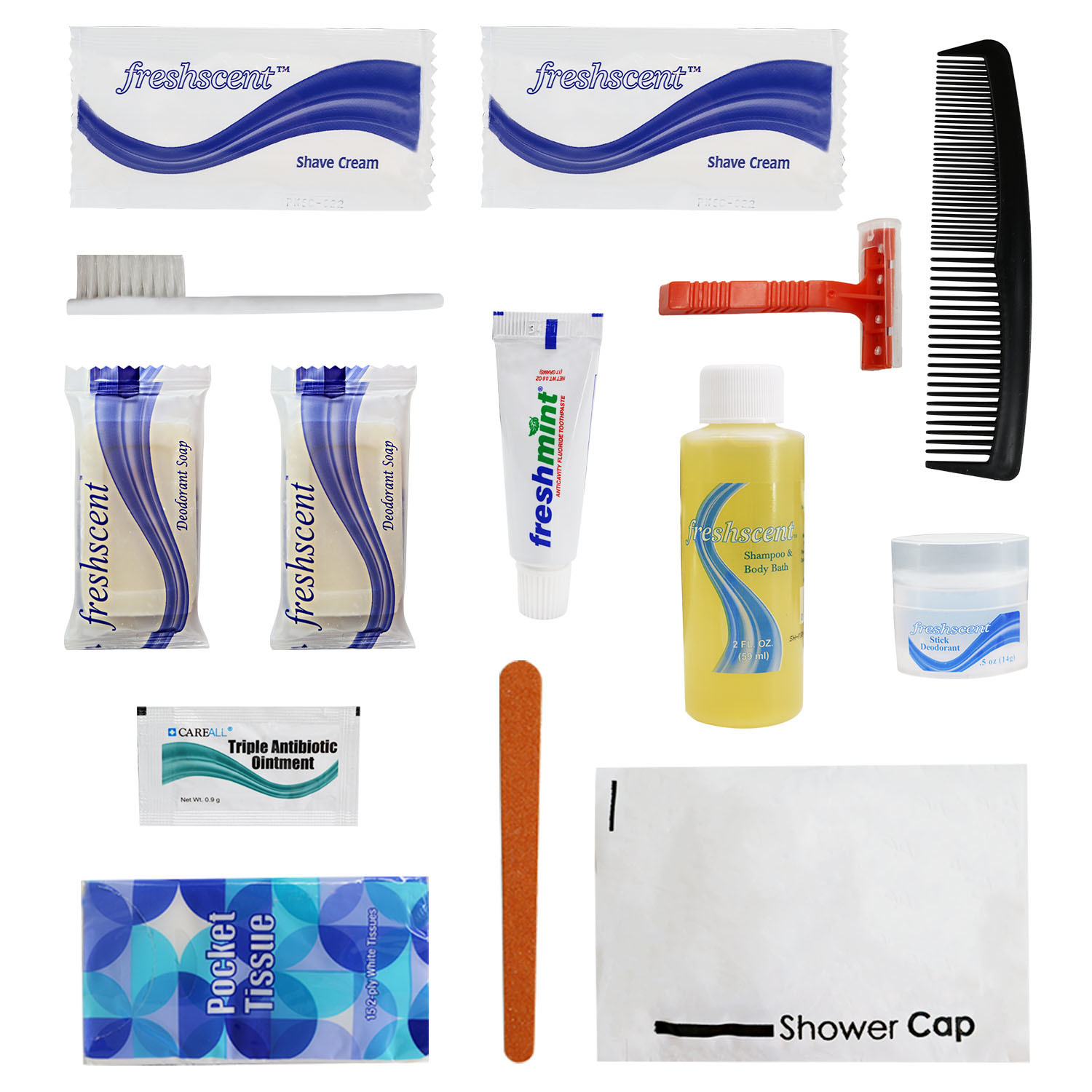 Wholesale Basic 15 Piece Hygiene Toiletry Kit DollarDays
