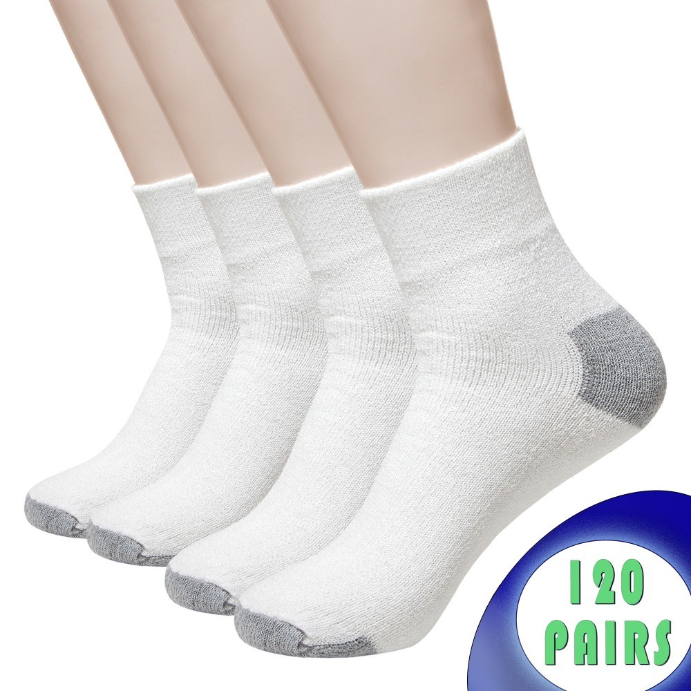 Wholesale Men's Ankle Cut Athletic Socks Size 1013 in White (SKU