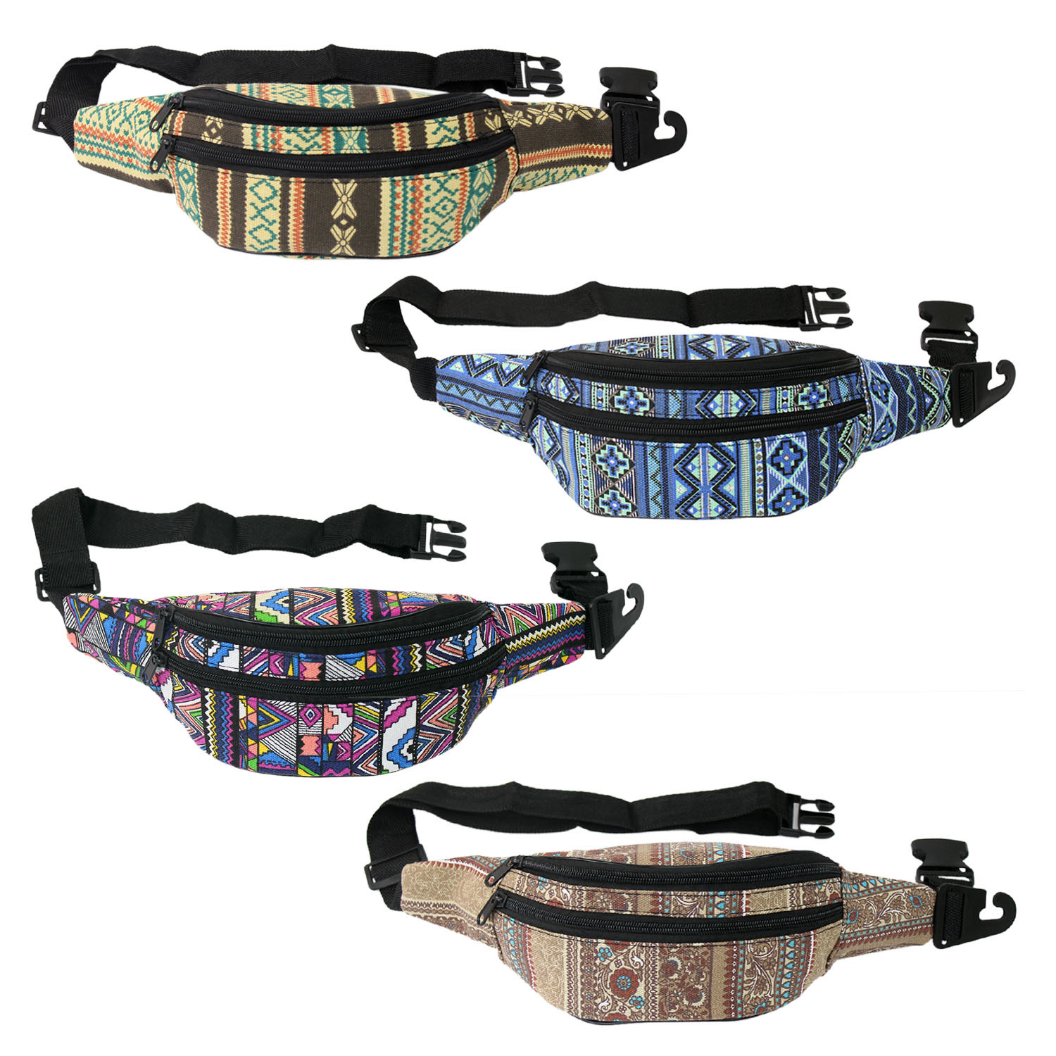 Wholesale Canvas Print Fanny Packs DollarDays